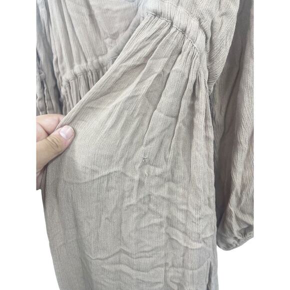 Free People Nude Sand Beige Beach Dress Layered Cutout Womens Medium - Picture 6 of 11